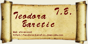 Teodora Baretić vizit kartica